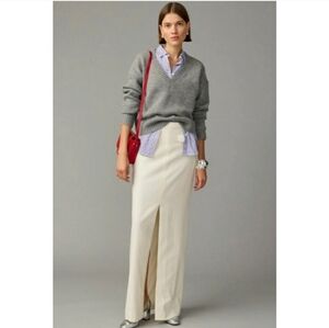 J.Crew Collection Tuxedo Maxi Skirt in Wool